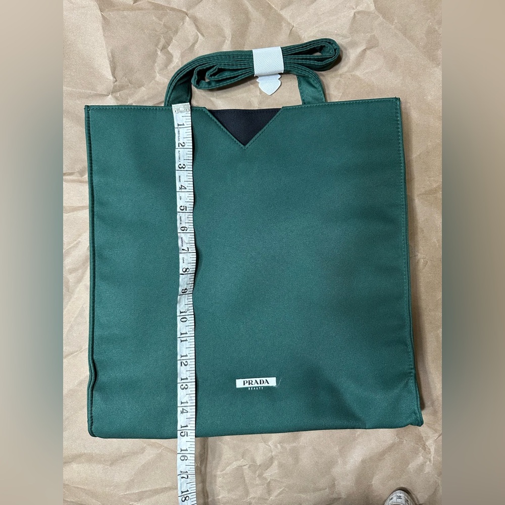 Prada PARADIGME Fragrance Green Unisex Tote NEW! Special Gift! Limited Edition - Picture 2 of 6